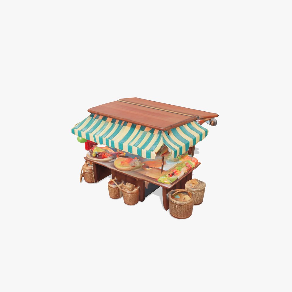 Colorful Market Stall model pack